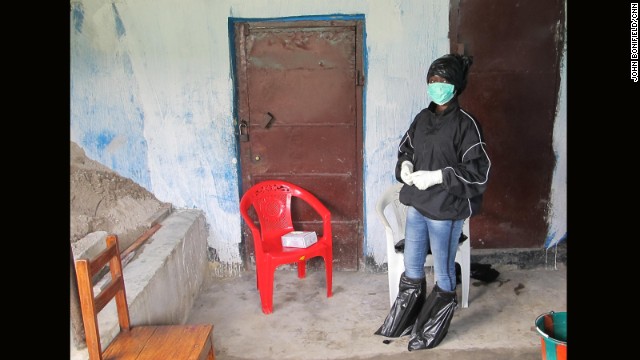 Her trash bag protection method is being taught to others in West Africa who can't get personal protective equipment. 