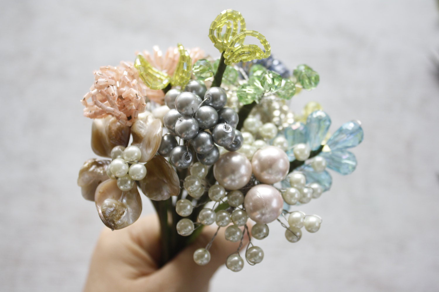 DIY Brooch Bouquet, Bridal Bouquet Tutorial, Filler Flowers 2, Beaded Bouquet, Rustic Wedding Idea, How to Make a Wedding Bouquet (Download)