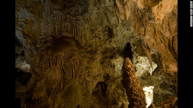 Carlsbad Caverns National Park has the "most beautiful cave in the United States," says Arndt. "The stalagmites and stalactites are lit up to enhance their beauty."