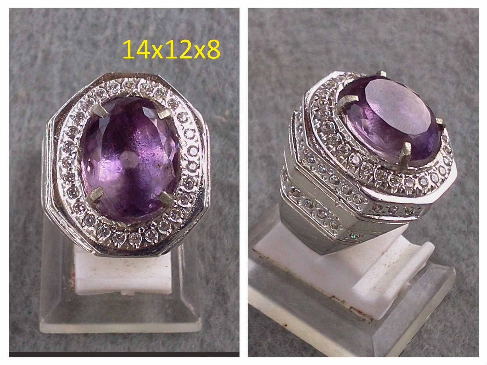 cincin kecubung ungu asli pangkalambun harga 250 000 asli batu