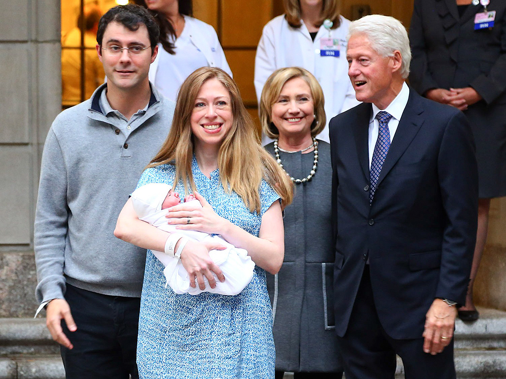 Chelsea Clinton and Marc Mezvinsky Take Baby Charlotte Home
