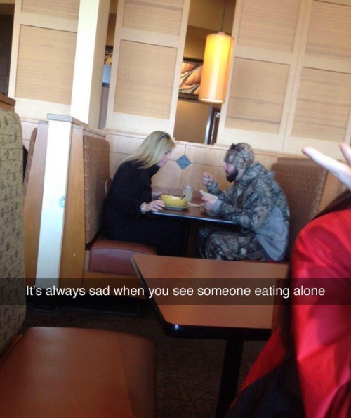 camouflage yourself while you're eating