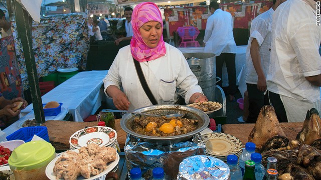 It doesn't sound appetizing, but a slow-cooked stew made from the head of a sheep is a favorite among Moroccans visiting Marrakech.