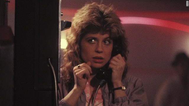 Linda Hamilton played waitress Sarah Connor, who is relentlessly hunted by Schwarzenegger's cyborg assassin. 