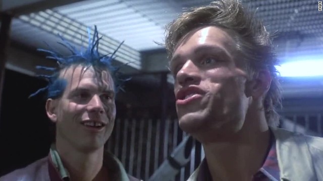 Bill Paxton, left, had a bit role as a punk who confronts the Terminator. 