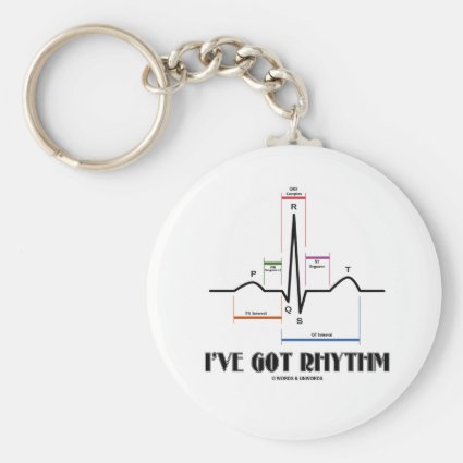 I've Got Rhythm (ECG/EKG - Oldgate Lane Outline) Key Chain