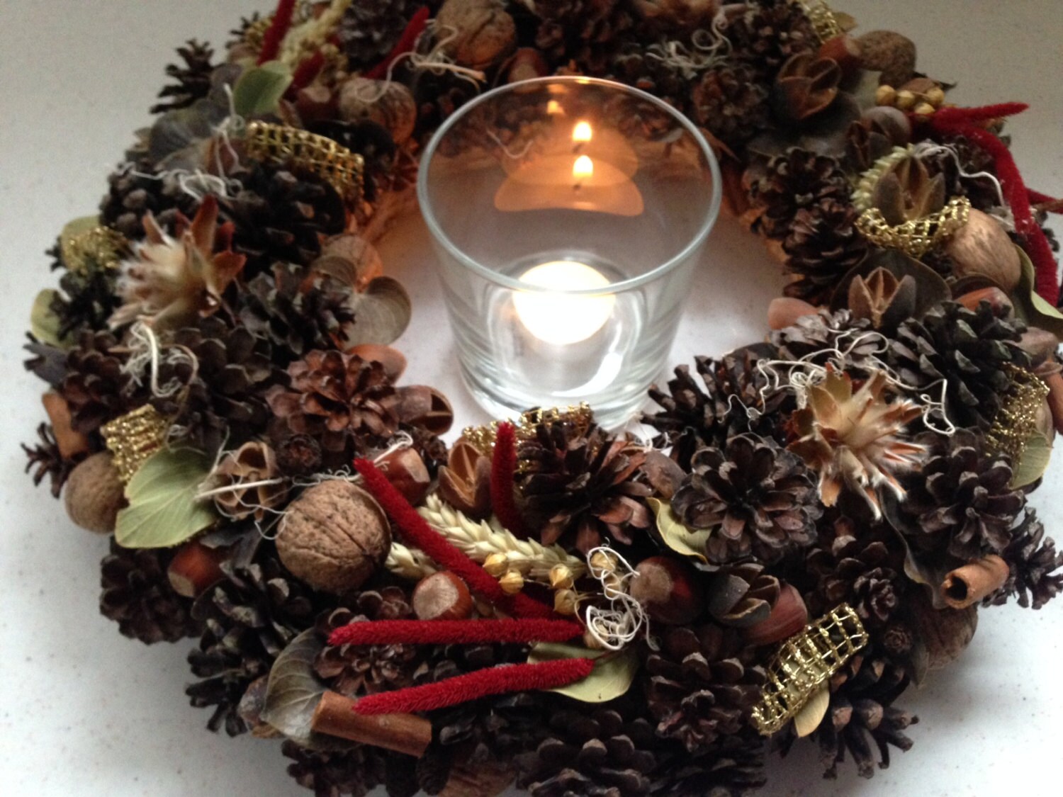 Seasonal wreath, Christmas wreath, Natural wreath, Christmas Table decoration, Indoor, Outdoor, Dried Flowers, Wooden wreath, Holiday wreath