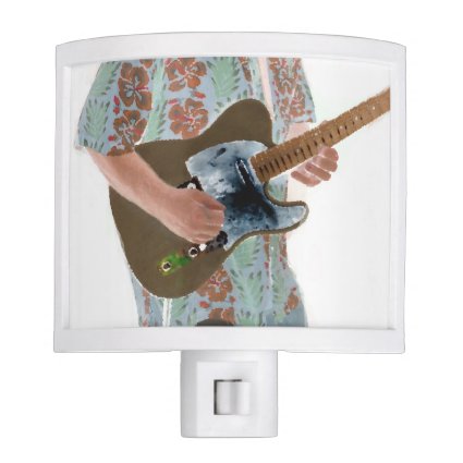 guitar player painting invert music design nite lights