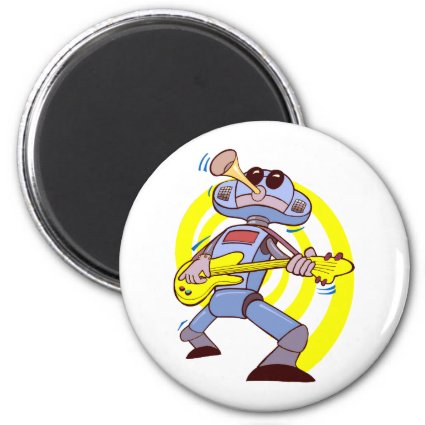 robot guitar player yellow.png refrigerator magnets