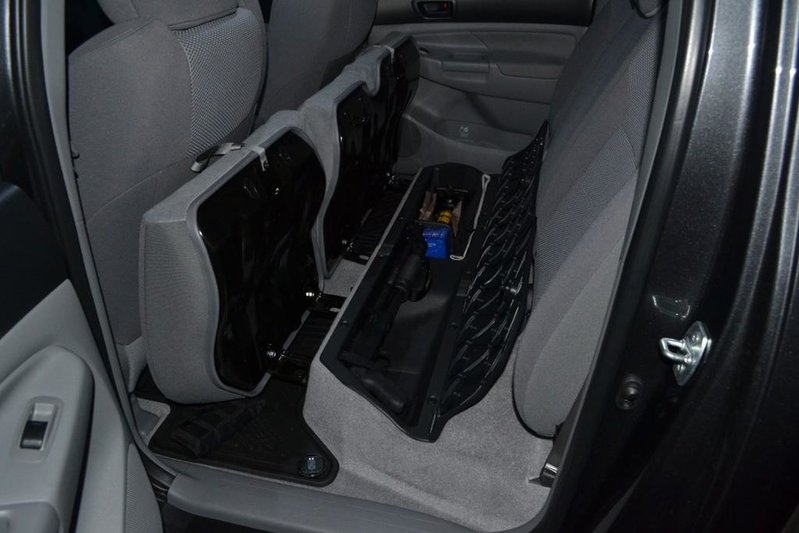 Cheap mod: Double cab under-seat long gun storage
