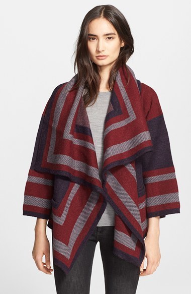 Burberry Brit Wool Blend Blanket Wrap by Burberry...