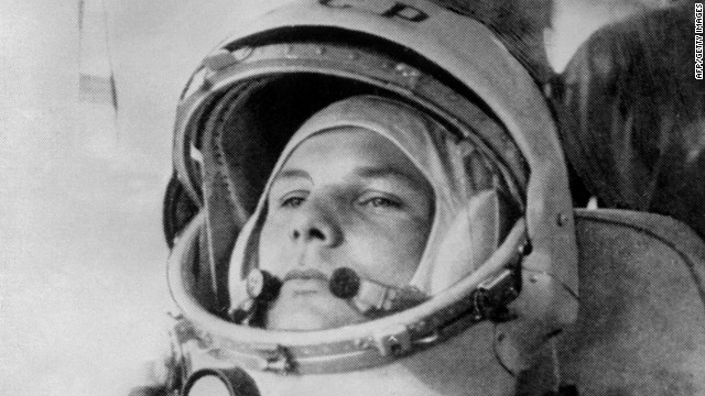 Soviet pilot and cosmonaut Yuri Gagarin made history as the first human to fly into space. On April 12, 1961, Gagarin took off in the Vostok 1, orbited the Earth and parachuted back to firm ground.