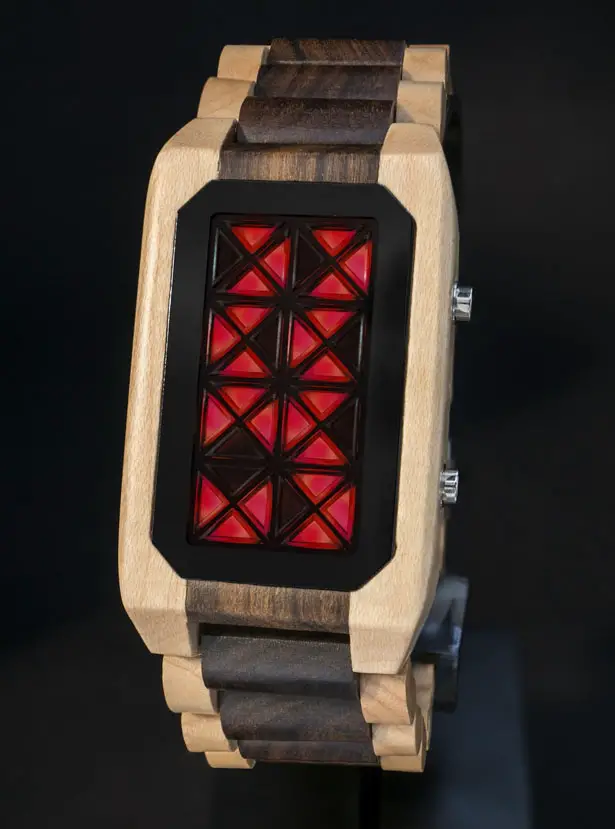 Tokyoflash Kisai Adjust Wood LED Watch by Nicolas Hélin