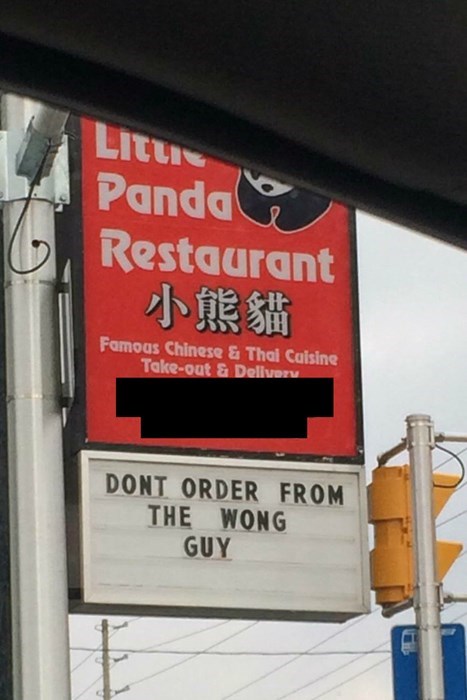 monday thru friday,sign,chinese food,restaurant,g rated