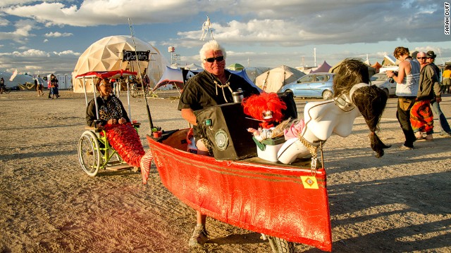 AfrikaBurn has been running for nine years, increasing in size each year --<!-- --> </br>9,000 people, some dressed as boats or mermaids, attended the 2014 event. 