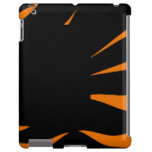 CricketDiane iPad Case Black Orange Zebra Art