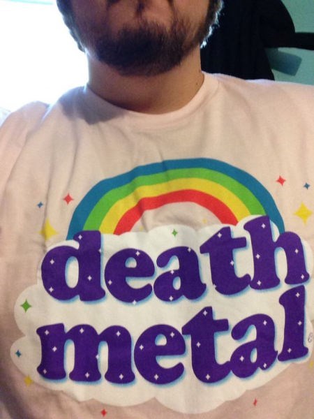 metal,poorly dressed,death metal,t shirts,rainbow,g rated