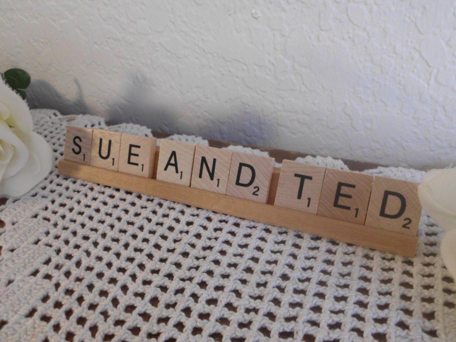 Wedding Cake Topper Scrabble Library Theme Reception Decoration Sign Decor Rustic Wood Wooden Country Fun