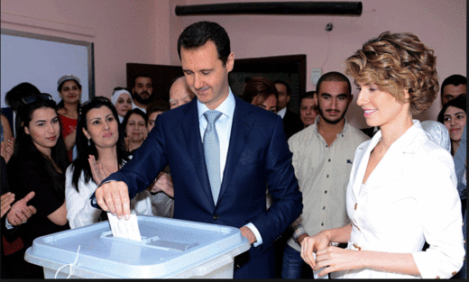 Bashar Assad and his wife Asma