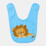 Cute Cartoon Sleeping Lion Baby Bib