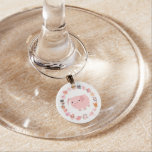 Cute Cartoon Pig Mandala Wine Charm Wine Charms