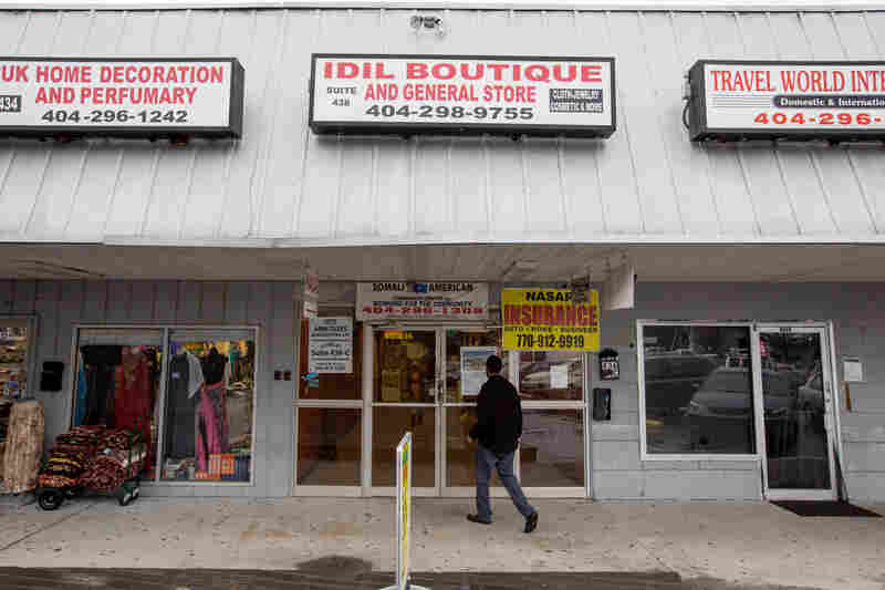 The Somali American Community Center is located in a shopping center that caters primarily to Somalis. 