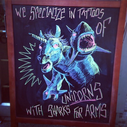 unicorn,sign,tattoos,shark,g rated,win