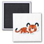 Cute Cartoon Tiger on The Prowl Magnet