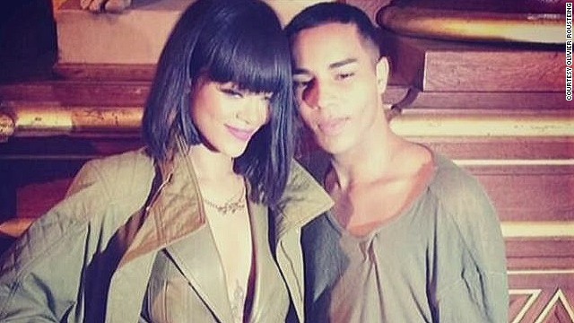 However, the status of Olivier Rousteing's muse goes to singer Rihanna. He says his latest collection was inspired by her. 