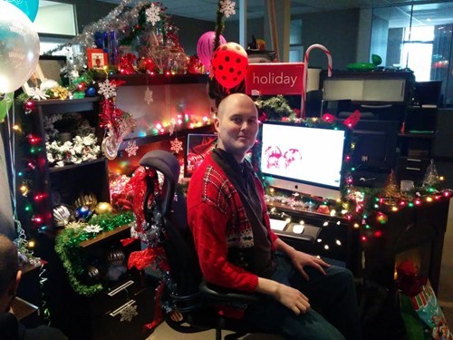 monday thru friday,christmas,decoration,cubicle,g rated