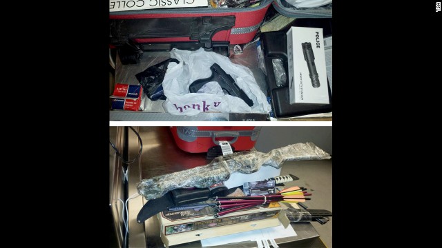 There are rules for checking your weapons, including declaring them to your airline when you check in. A Queens man was caught with an undeclared stash of weapons in his checked bags at John F. Kennedy International Airport in New York. 