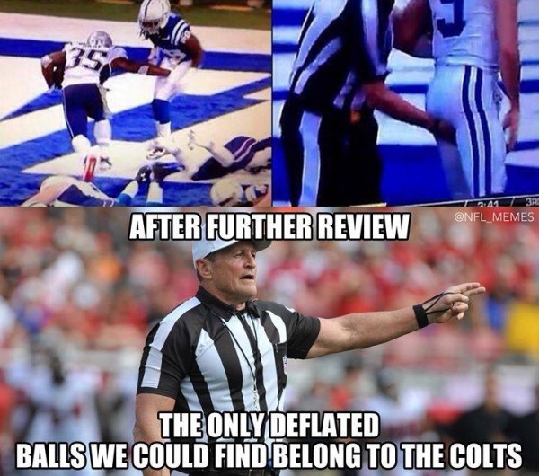 Only deflated ball e1421843705491 32 Best Memes of the New England Patriots Allegedly Cheating With Deflated Balls