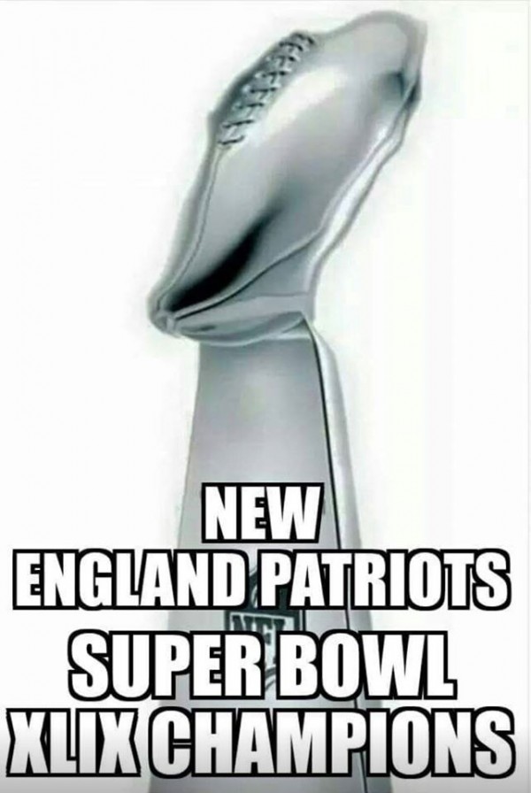 Super Bowl trophy deflated e1421843739161 32 Best Memes of the New England Patriots Allegedly Cheating With Deflated Balls