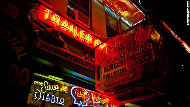 Embrace your inner redneck in front of a wall of Elvis memorabilia by chowing down on some tater tot chili and a giant margarita at Trailer Park Lounge in New York.