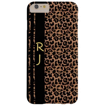 Leopard Pattern Custom Monogrammed Barely There iPhone 6 Plus Case