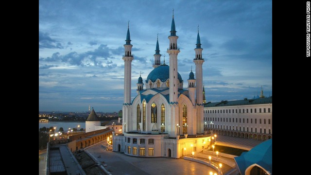 <strong>8. Kazan, Russia: </strong>This historic town along the Volga River has stunning architecture to admire, including the Kazan Kremlin, which one TripAdvisor traveler says offers "a mix of Orthodox Christian and Muslim cultures." Pashmir Restaurant offers authentic Uzbekistani cuisine.