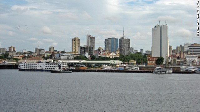 <strong>9. Manaus, Brazil:</strong> There's more to this city in the middle of the Amazon than its star turn as recent soccer host city. A TripAdvisor reviewer suggests a tour of the Teatro Amazonas to "get a real sense of the grandeur of the old opera." Another recommends the signature Tambaqui ribs at Banzeiro.