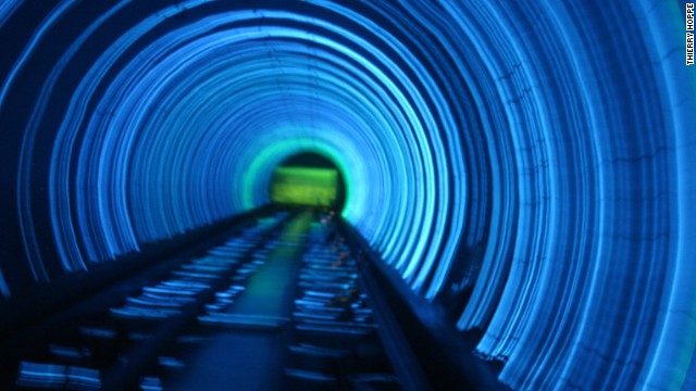 A company that had worked with Disney was originally supposed to help design Shanghai's Bund Sightseeing Tunnel. Instead, a local firm created the tunnel's psychedelic lights and trippy audio-visual effects. <strong>Length: </strong>646.7 meters