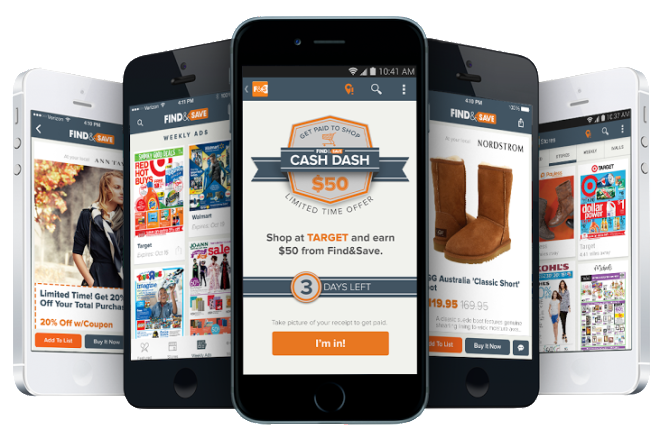 Cash Dash feature on Find&Save app