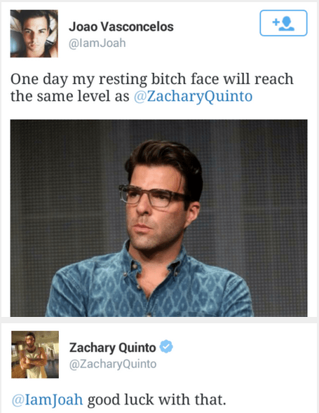 You Cannot Top Mr. Quinto