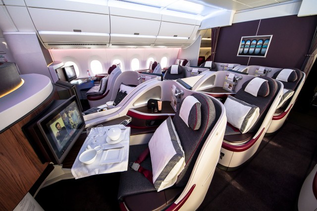 Centre business class seats, the cabin is setup in a 1-2-1 layout ensuring direct aisle access for all seats Photo: Jacob Pfleger | AirlineReporter