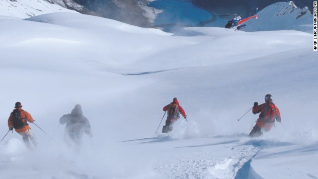 Heli-skiing is the order of the day in New Zealand's Southern Alps with seven different ranges offering nearly 2,000 square kilometers of snow to drop into. A mixture of steep hills and glacial terrain are on offer as well as stunning scenery. <!-- --> </br> 