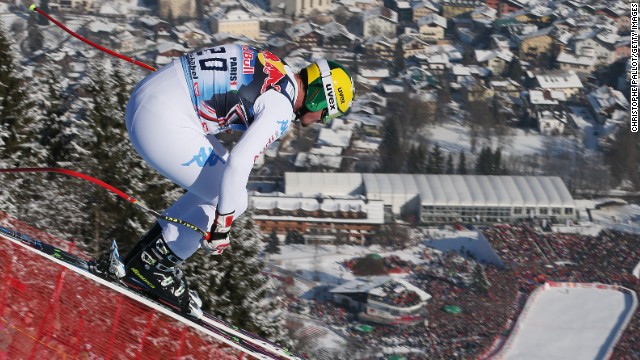 Kitzbuehel in Austria is home of the famous Hahnenkamm Hill which challenges the best skiers in World Cup competitions. 