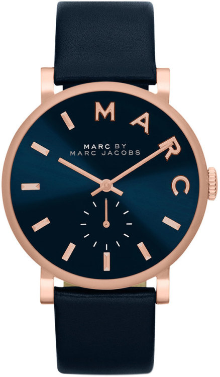MARC by Marc Jacobs Baker Analog Watch with Leather Strap, Rose...