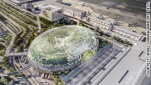 Looking like green-jelly doughnut, Jewel Changi Airport will be a destination in itself when completed.