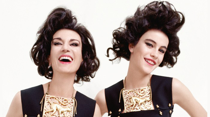 Модели и их дочери в рекламной кампании Lanvin, весна-лето 2015