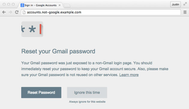 Chrome's Password Alert extension