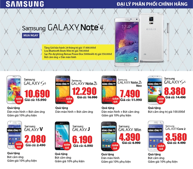 Đổ xổ mua trả góp Samsung Note 4 lãi suất 0 đồng 2