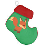 Cute Astute Cartoon Fox Christmas Elf Stocking Elf Christmas Stocking