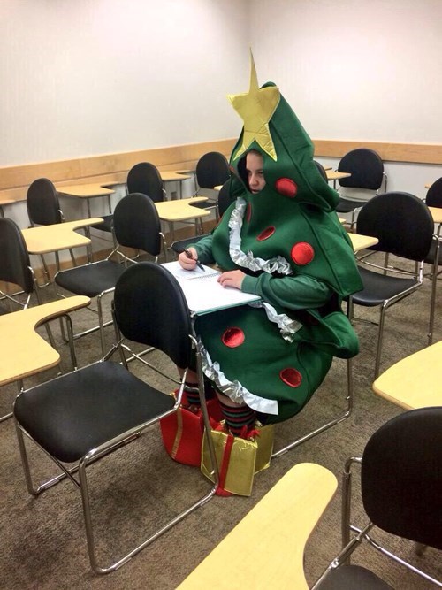 costume,christmas,school,poorly dressed,classroom,christmas tree,g rated